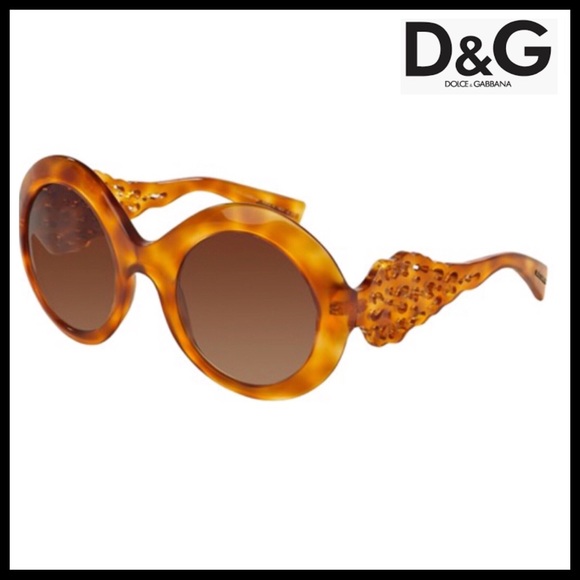 Dolce & Gabbana Accessories - DOLCE & GABBANA ROUND SUNGLASSES